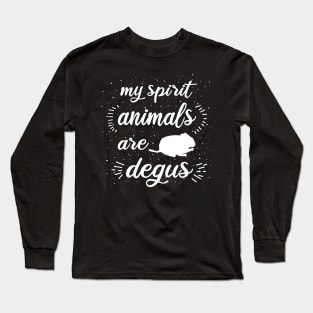 My spirit animal Degu cute animal vintage Long Sleeve T-Shirt